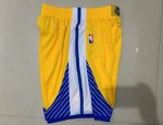 NBA Warriors 19-20 season shorts jaune imprimé